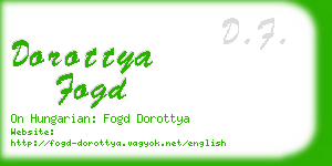 dorottya fogd business card